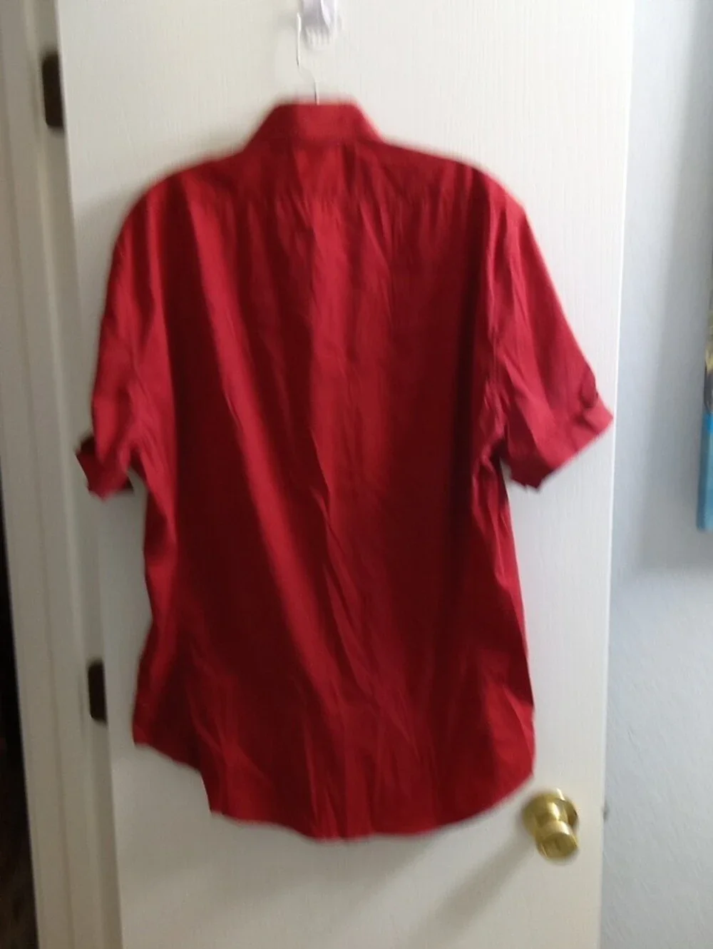 Gucci Men's Short Sleeve Button-Down Shirt in Red